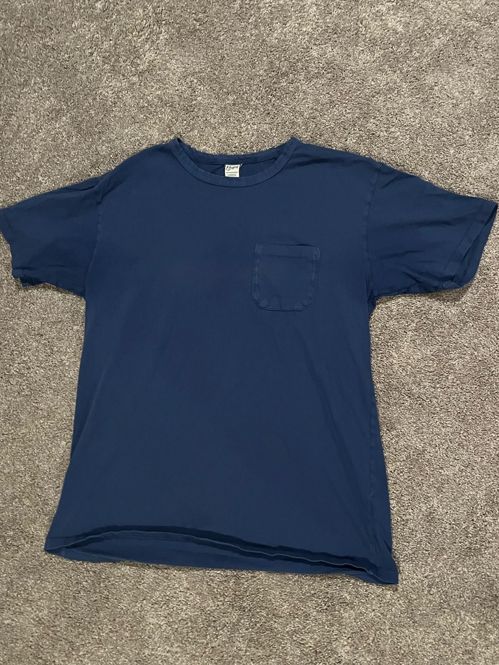 Premium Mugsy Men's Short-Sleeve Pocket T-Shirt in Navy, Large